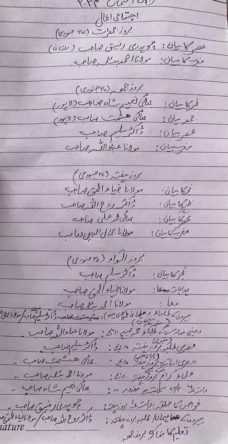 Karachi Tableegi Ijtema Bayaan List 2024