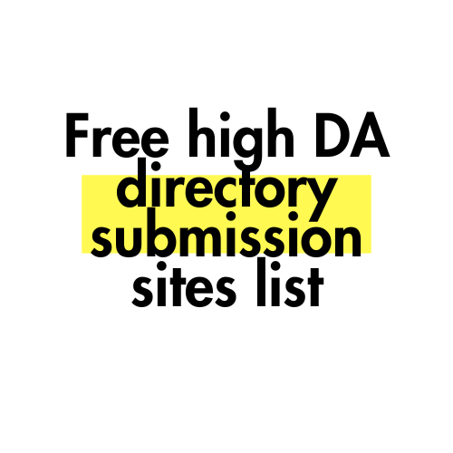 Free high DA directory submission sites list