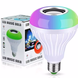 Smart Led Light Bulb With Built-in Bluetooth Speaker + Remote